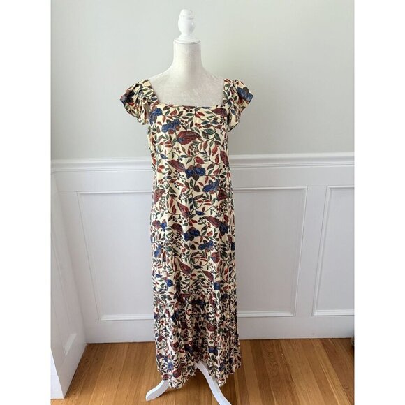 House of Harlow 1960 Square Neck Printed Maxi Dress L - Picture 1 of 8